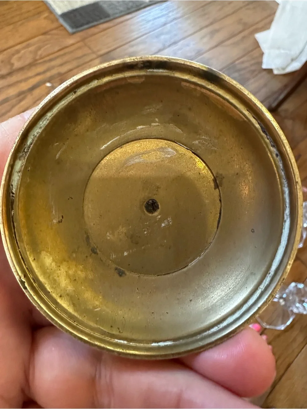Brass Decorative Vase - 8 inch. Ages patina on parts